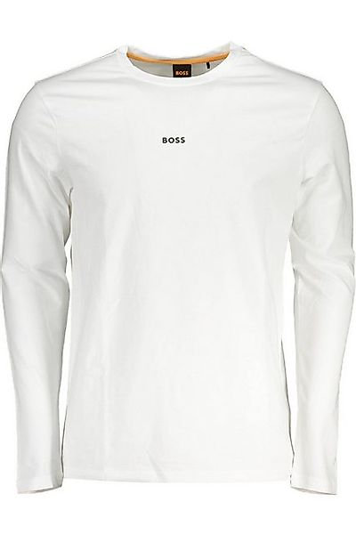 BOSS T-Shirt Weißes Herren Langarmshirt aus Bio-Baumwolle mit günstig online kaufen