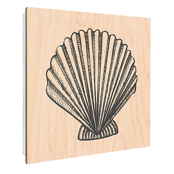 Banjado Schlüsselkasten mit Holzfront 30x30cm Weiß Scharnier Links 50 Haken günstig online kaufen