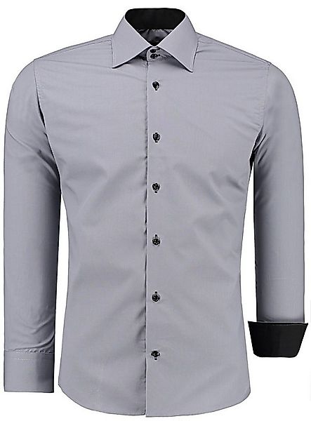 J'S FASHION Businesshemd JS12105 Slim Fit Langarm Herren Hemd mit farblich günstig online kaufen