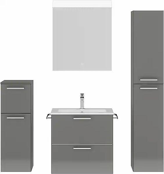 nobilia® Badmöbel-Set »Tolvina« vormontiert, mit Soft-Close, 4 Stk. tlg. günstig online kaufen