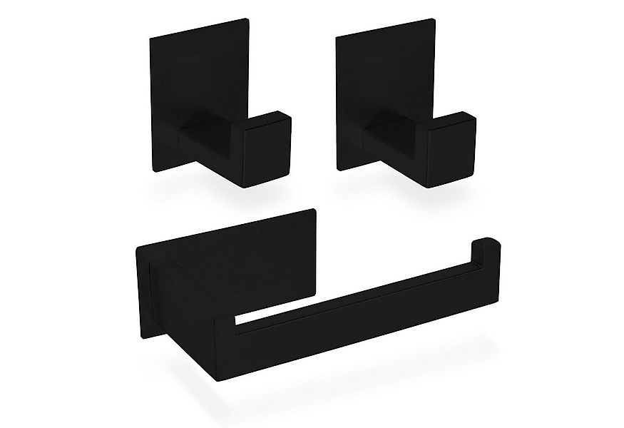 ECENCE Toilettenpapierhalter 1x Toilettenpapierhalter + 2x Handtuchhaken (3 günstig online kaufen