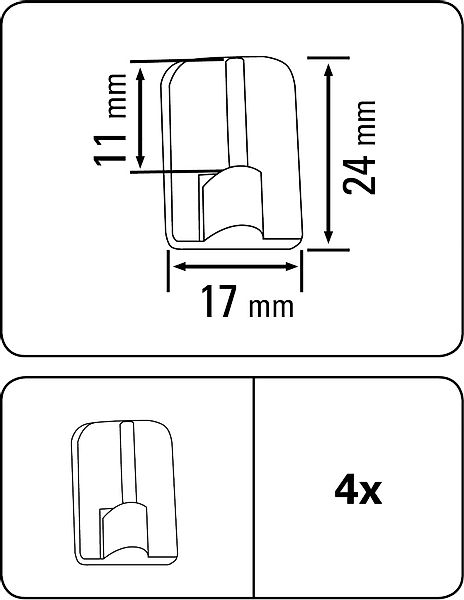 GARDINIA Gardinenstangenhalter, Gardinenstangen, (Set, 4-St), Serie günstig online kaufen