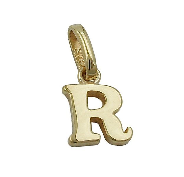 Schmuck Krone Kettenanhänger Anhänger Buchstabe " R " aus 375 Gelbgold, Gol günstig online kaufen