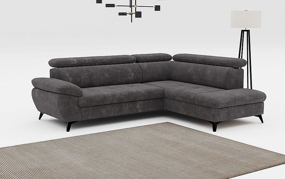 COTTA Ecksofa Hudson L-Form, mit Kopfteilverstellung, wahlweise mit Bettfun günstig online kaufen