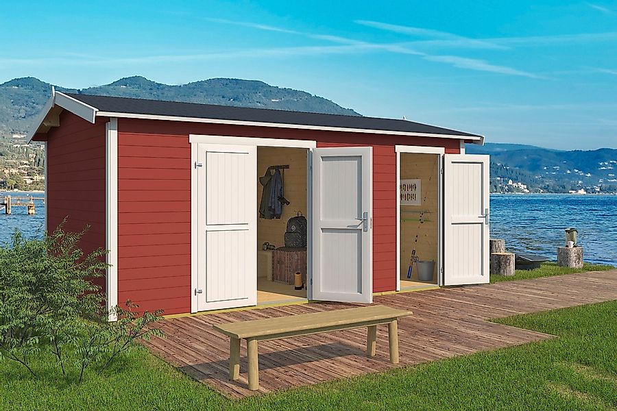 LASITA MAJA Gartenhaus "Tuvalu XL", Blochbohlenhaus 28mm 2-Raum, Fundamentm günstig online kaufen