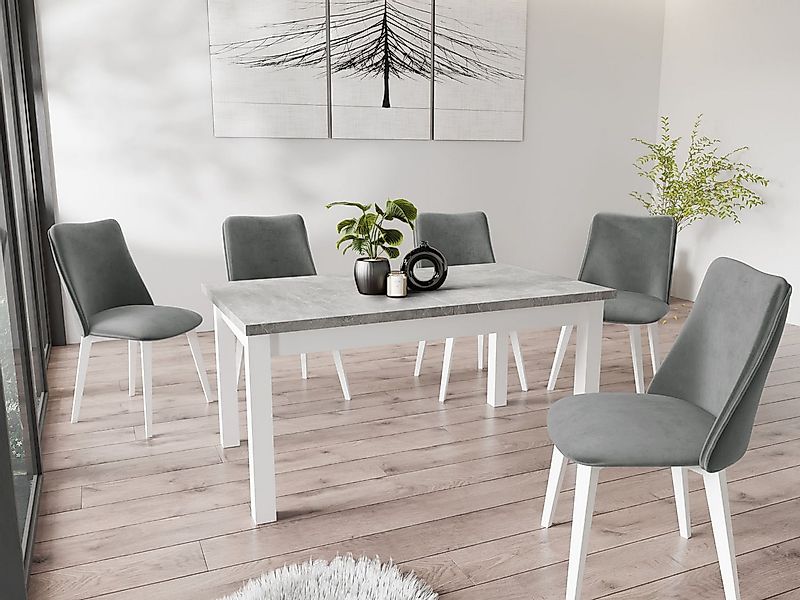 WFL GROUP Esstisch Molly (erhältlich in 3 Größen – 140/160/160 cm ausziehba günstig online kaufen