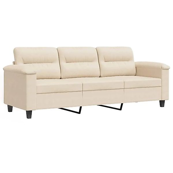 vidaXL 3-Sitzer-Sofa Beige 180 cm Mikrofasergewebe 359572 günstig online kaufen