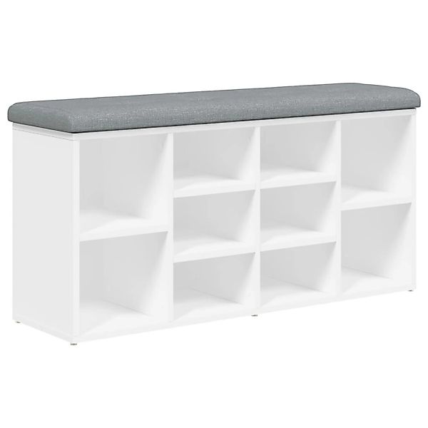 vidaXL Sitzbank Schuhbank Weiß 102x32x50 cm günstig online kaufen