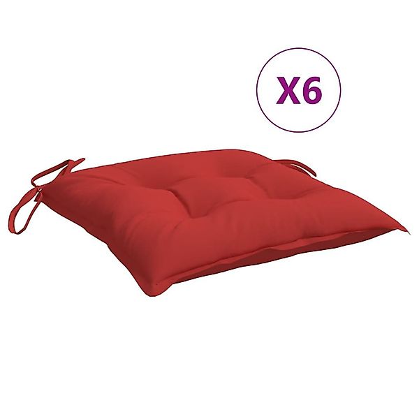 vidaXL Sitzauflage Stuhlkissen 6 Stk. Rot günstig online kaufen