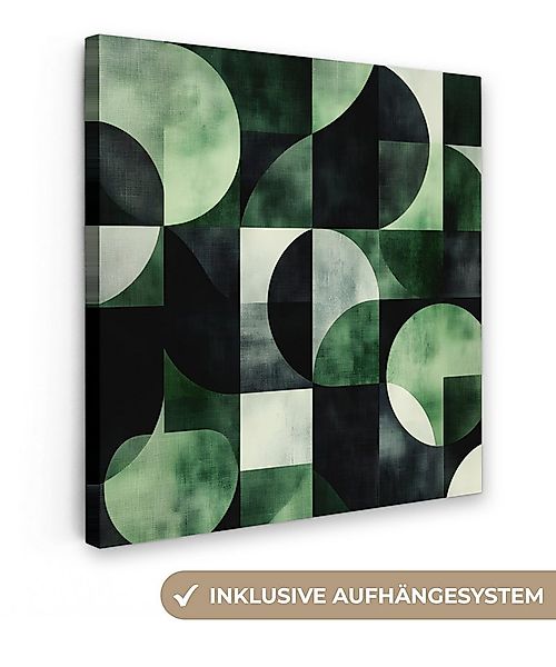 OneMillionCanvasses® Leinwandbild Abstrakt - Grün - Formen, Fotodruck (1 St günstig online kaufen