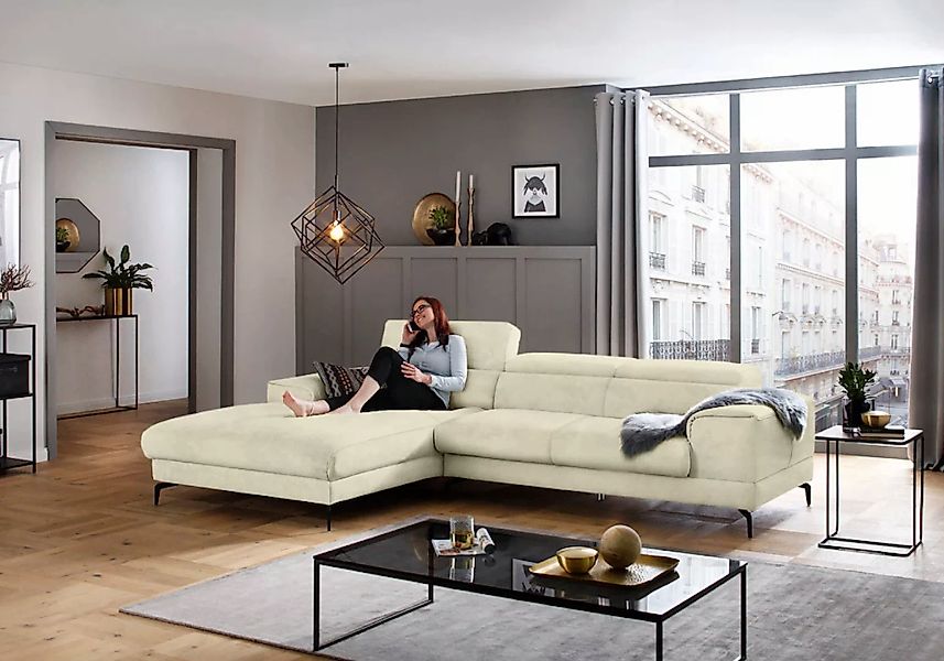 W.SCHILLIG Ecksofa "piedroo, Designsofa mit tollem Sitzkomfort, L-Form", Ko günstig online kaufen