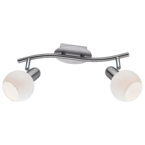 Deckenstrahler Nicosia 2-flammig Nickel ca. 35 cm günstig online kaufen