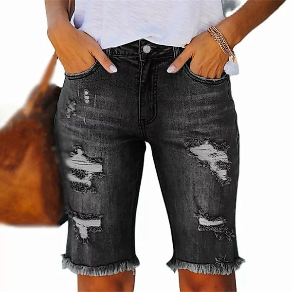 AFAZ New Trading UG Loose-fit-Jeans Sommer-Jeansshorts mit hohem Stretchant günstig online kaufen