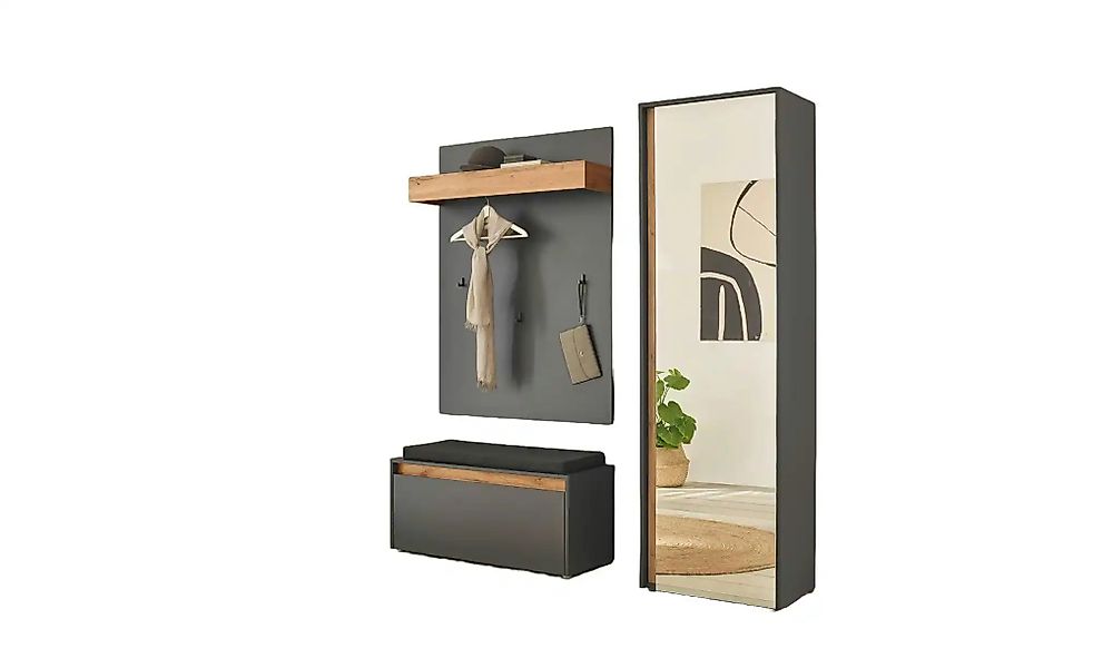 Garderobenkombination   ¦ grau ¦ Maße (cm): B: 170 H: 200 Garderoben & Klei günstig online kaufen