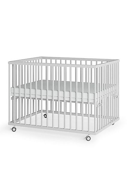 Sämann Babybett Laufgitter 75x100 cm Matratze Basic weiß Premium Kollektion günstig online kaufen