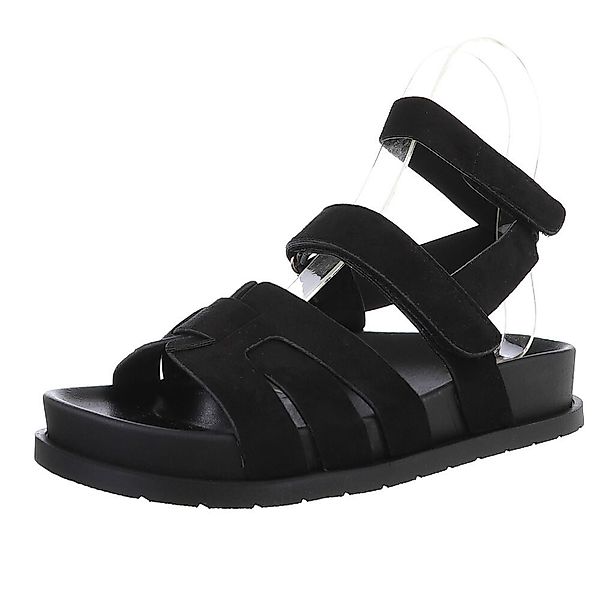 Ital-Design Moderne Damen-Sandalen mit breiten Riemen günstig online kaufen