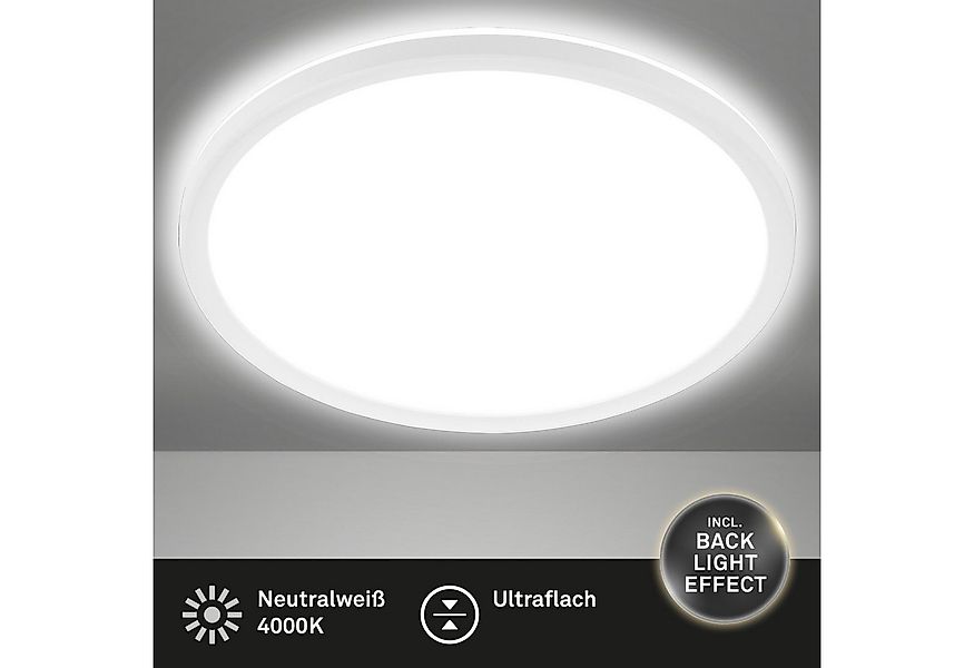 Briloner Leuchten LED Deckenleuchte Deckenlampe Panel Backlight-Effekt SLIM günstig online kaufen
