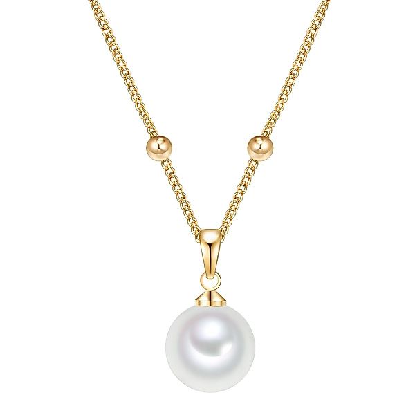Lulu & Jane Perlenkette gelbgold, Messing günstig online kaufen