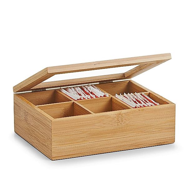 Zeller Teebeutelbox natur Bambus B/H/L: ca. 16x7,5x22 cm günstig online kaufen