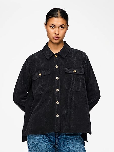 pieces Hemdbluse "PCEFFI LS SHIRT WVN NOOS" Materialmix, loose fit günstig online kaufen