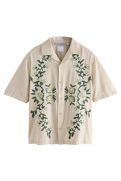 Next Kurzarmhemd Kurzarmhemd mit Stickerei und Blumenmuster (1-tlg) günstig online kaufen