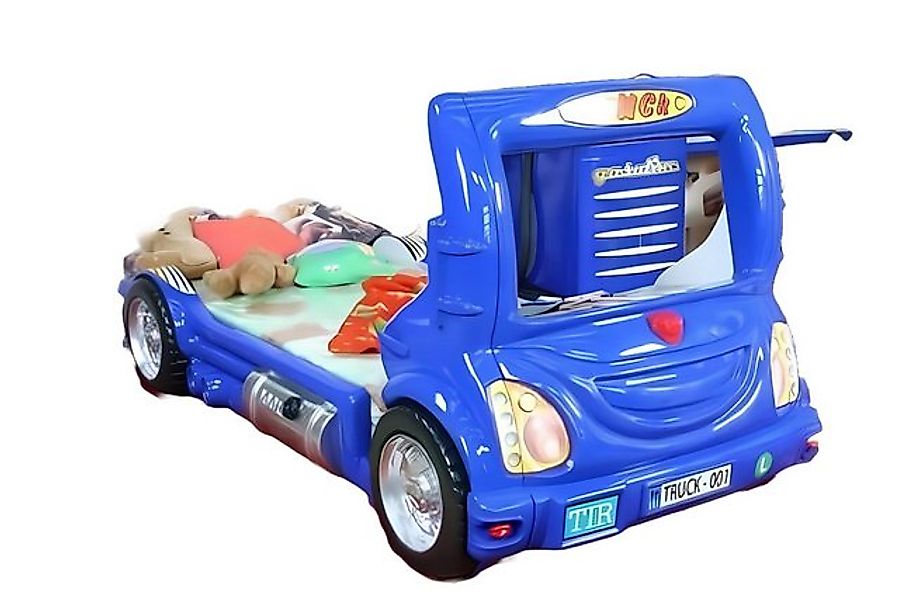 JVmoebel Kinderbett Blaues Einzelbett Kinderzimmer Betten Truck Holzgestell günstig online kaufen