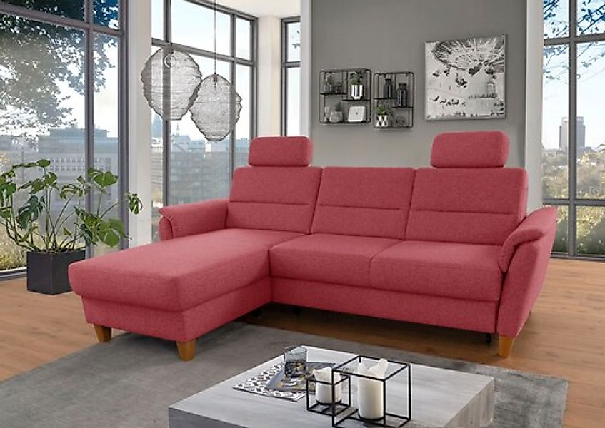 Home affaire Ecksofa »Palmera L-Form, B: 244 cm« optional Bettfunktion & Be günstig online kaufen