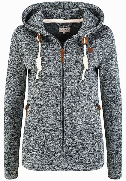 OXMO Strickfleecejacke "Strickfleecejacke OXThory", mit Kapuze günstig online kaufen