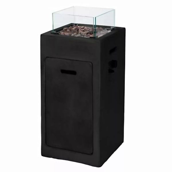 amare® AMARE Gasfeuerstelle outdoor Feuertisch quadratisch schwarz günstig online kaufen