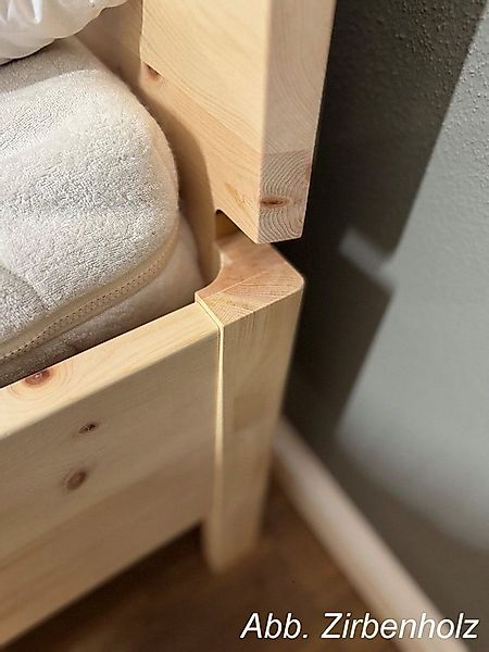 geborgenschlafen Massivholzbett aus Zirbenholz, Holzbett - Zirbenholzbett - günstig online kaufen