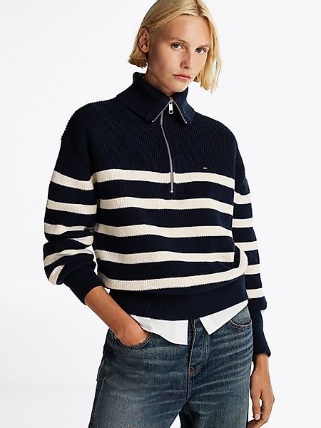 Tommy Hilfiger Troyer CO CARDI STITCH 1/2 ZIP SWEATER mit kurzem Zipper, St günstig online kaufen