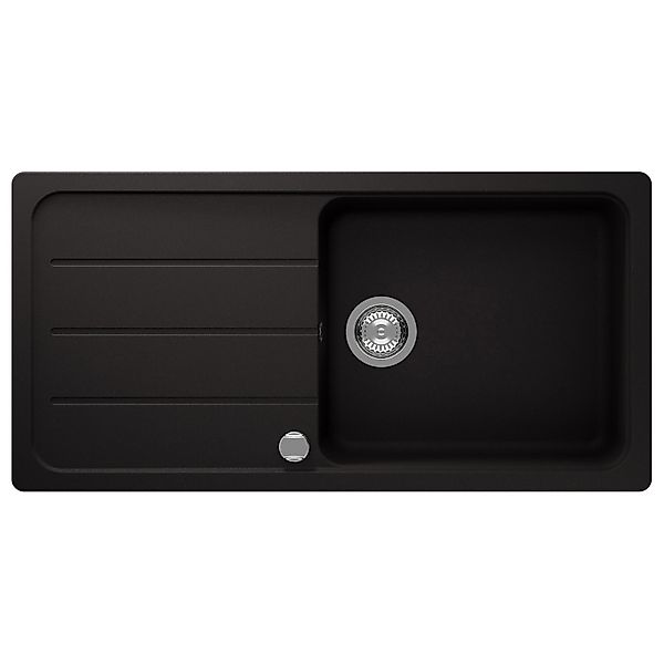 Respekta Einbauspüle Massivgranit Austin 100 cm x 50 cm Schwarz günstig online kaufen
