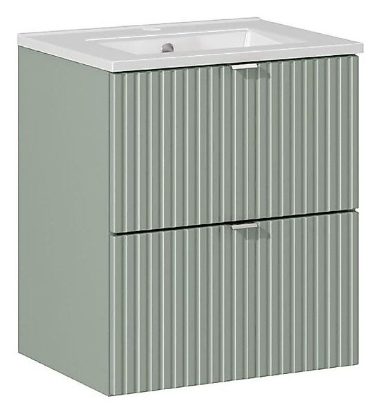 ROYAL24_MARKT Badmöbel-Set - Line Reed Green günstig online kaufen