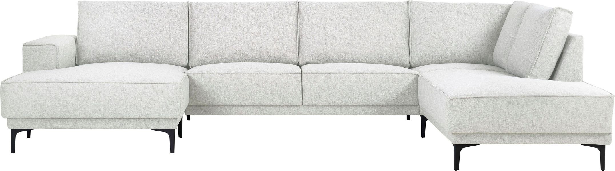 PLACES OF STYLE Wohnlandschaft "XXL Sofa Oland, Struktur, Flachgewebe, Luxu günstig online kaufen