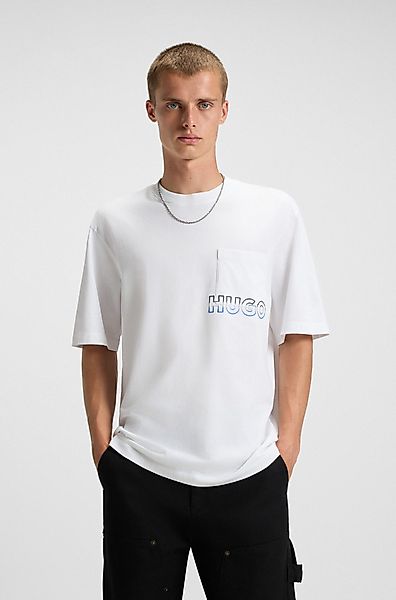 HUGO Blue T-Shirt Nogoste Rundhalsausschnitt, regular günstig online kaufen