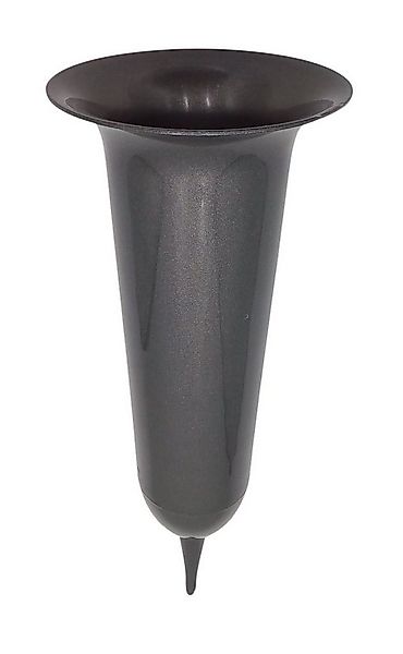 BURI Dekovase Grabvase silber Friedhofsvase Grabmalvase Grabdekoration Grab günstig online kaufen