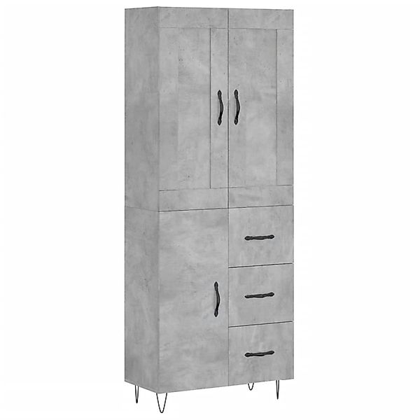 vidaXL Highboard Betongrau 69,5x34x180 cm Holzwerkstoff 3199845 günstig online kaufen
