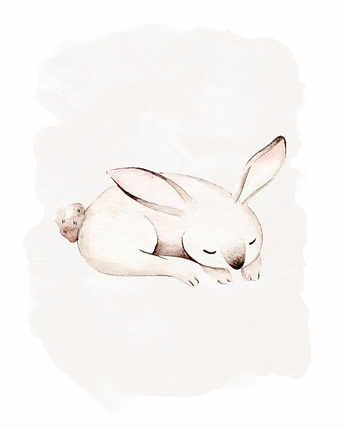 Komar Bild "Sleepy Bunny" Natur 1 Stk. tlg. Wandbild zur Dekoration - ohne günstig online kaufen