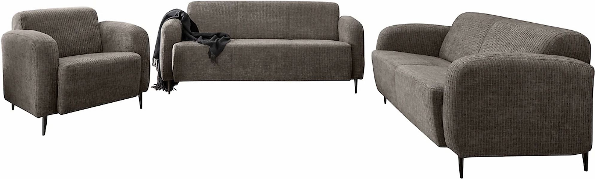 Home affaire Polstergarnitur "Marone" Set, 3-Sitzer, 2-Sitzer, Sessel, 3 St günstig online kaufen