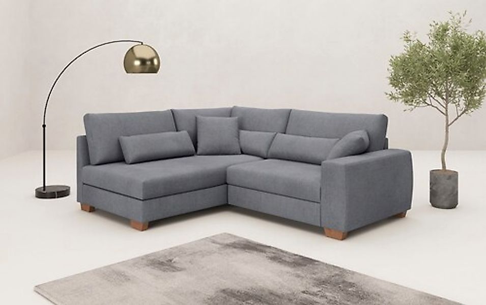 Mr. Couch Ecksofa »Helena L-Form«, Mit Federkern, wahlweise mit Bettfunktio günstig online kaufen