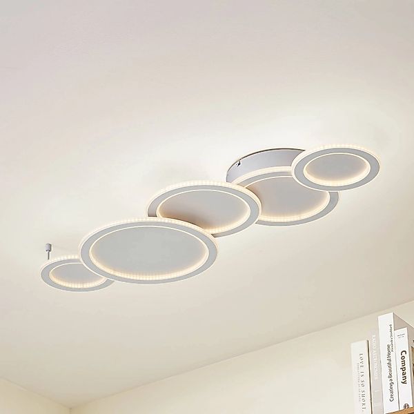 Lucande LED Deckenleuchte Diala 10030108 Dimmbar Modern in Weiß 5-flammig W günstig online kaufen
