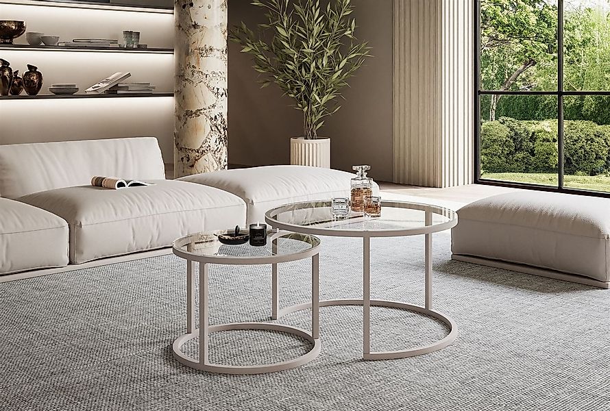 Lookway Couchtisch CIRI 2in1 GLASS KASCHMIR günstig online kaufen