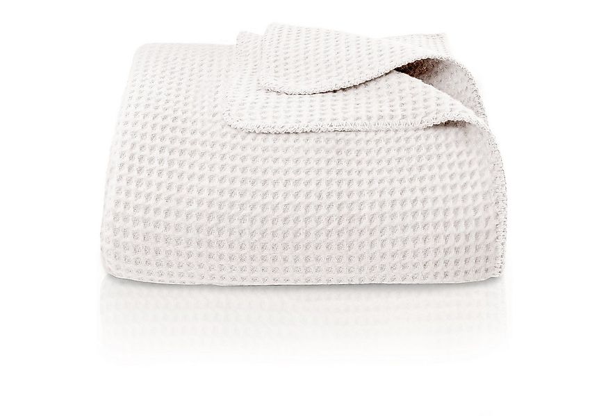 Wohndecke Wohndecke Waffelpique aus Baumwolle - Kuscheldecke, Baumwolldecke günstig online kaufen