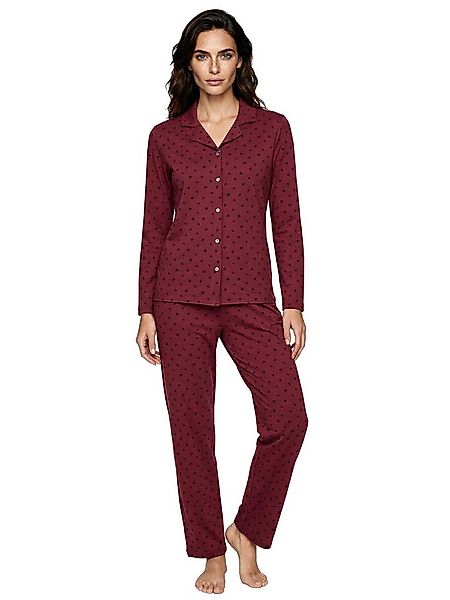zeitlos Pyjama Pyjama Set Langarm - Kussmund günstig online kaufen