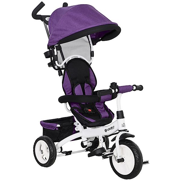 HOMCOM Dreirad 6-in-1 Kinderdreirad mit Schiebestange, günstig online kaufen