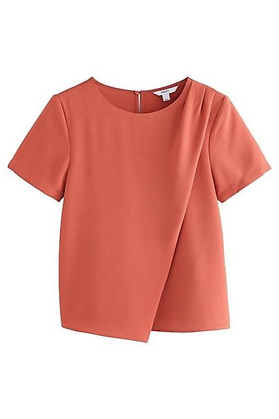 Next Blusenshirt Kurzärmeliges asymmetrisches Top aus Crêpe (1-tlg) günstig online kaufen