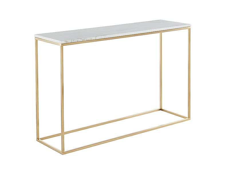 Wandkonsole Design - Marmor & Metall - Goldfarben & Weiß - ARETHA von Pasca günstig online kaufen