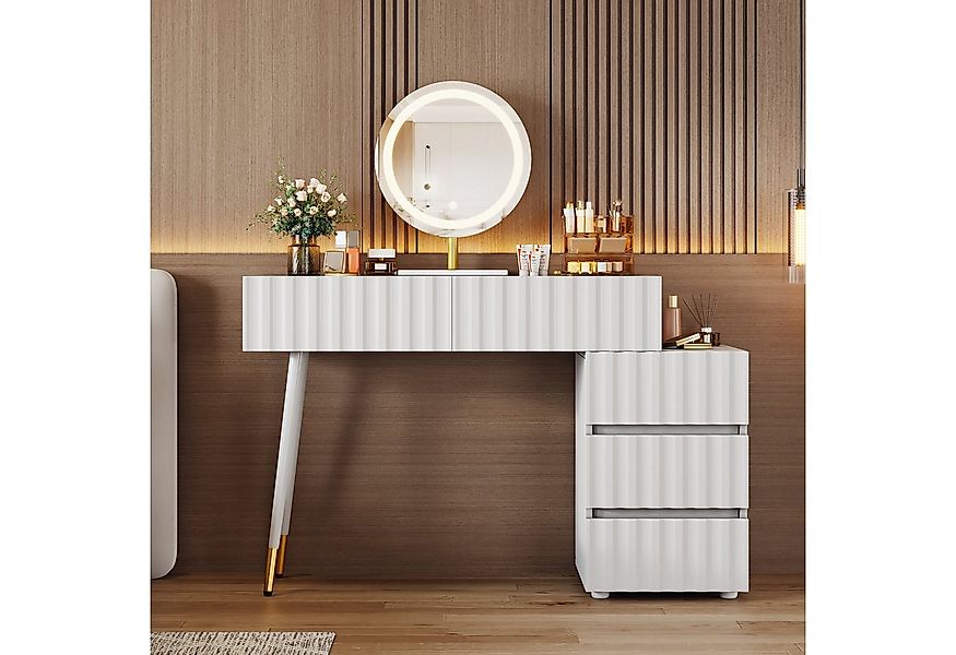 Flieks Schminktisch, Frisiertisch Schminkkommode mit Spiegel und Schubladen günstig online kaufen