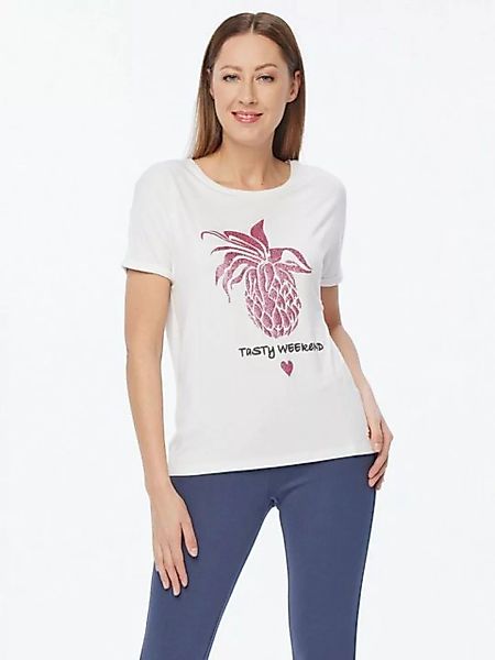 MONACO blue WEEKEND T-Shirt Kurzarmshirt figurumspielend mit Ananas Motiv günstig online kaufen