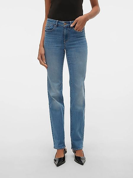 Vero Moda Straight-Jeans "VMFLASH MR STRAIGHT JEANS LI347 GA NOOS" Baumwoll günstig online kaufen
